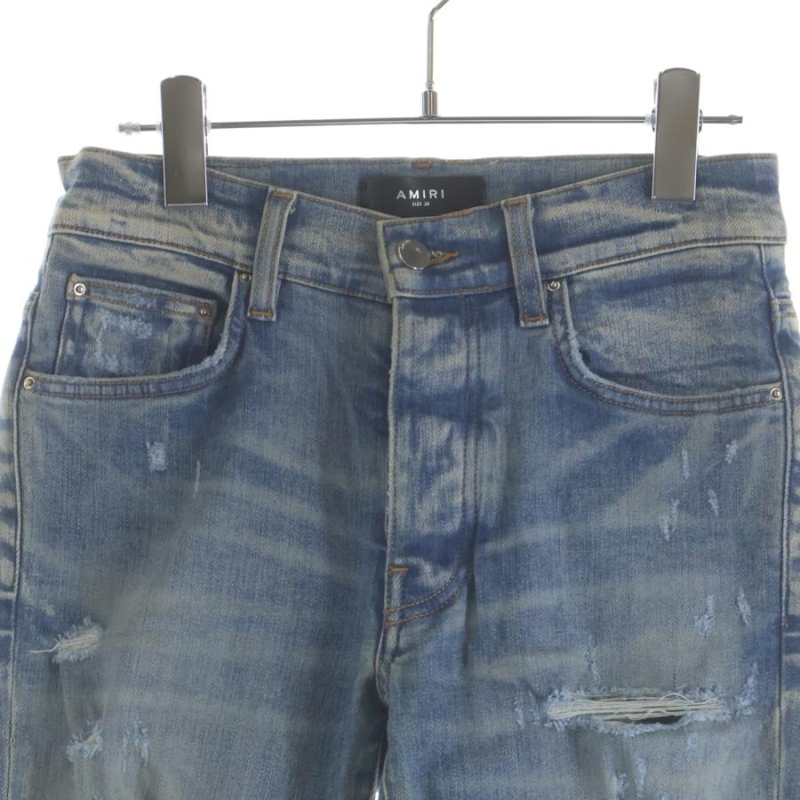 AMIRI アミリ 21SS MX1 DAMAGE SKINNY DENIM PANTS SR1XMD005SAMDSI ダメージ加工 スキニーデニムパンツ ジーンズ インディゴ_2