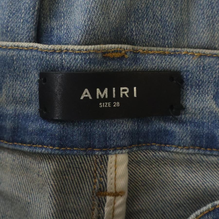 AMIRI アミリ 21SS MX1 DAMAGE SKINNY DENIM PANTS SR1XMD005SAMDSI ダメージ加工 スキニーデニムパンツ ジーンズ インディゴ_5