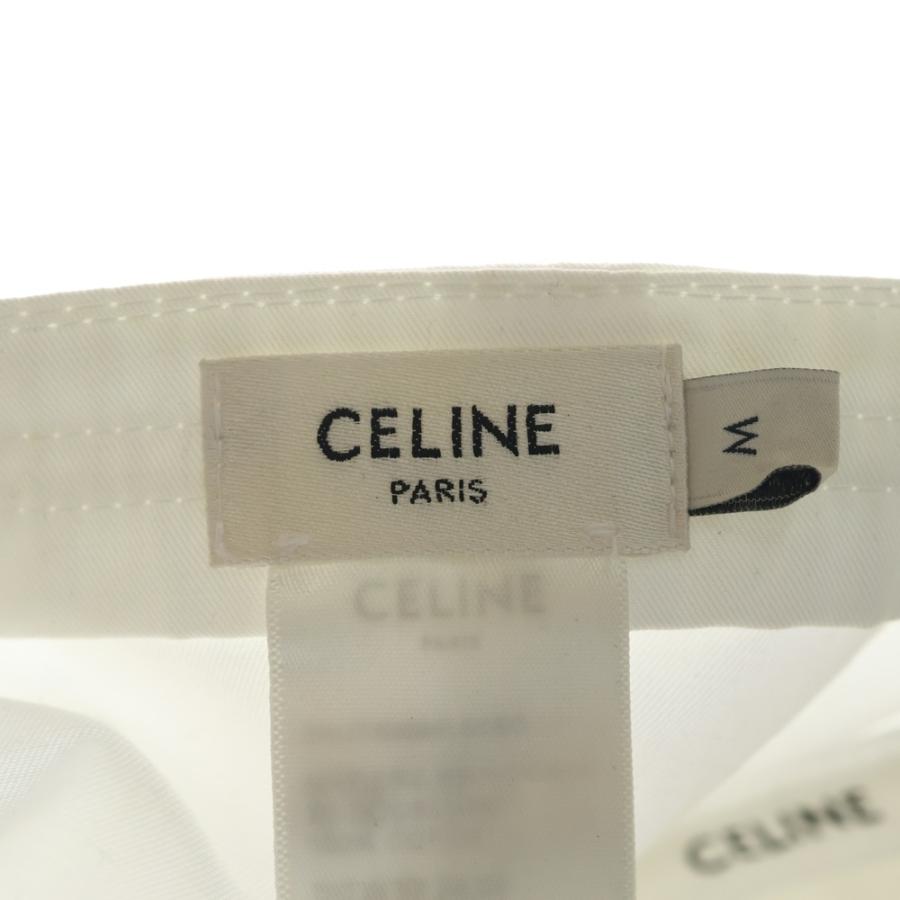 CELINE セリーヌ トリオンフ ワッペンロゴ コットン 6パネル ベースボールキャップ 帽子 ホワイト 2AUT6969P.01BC CELINE（セリーヌ） トリオンフ ワッペンロゴ コットン 6パネル ベース