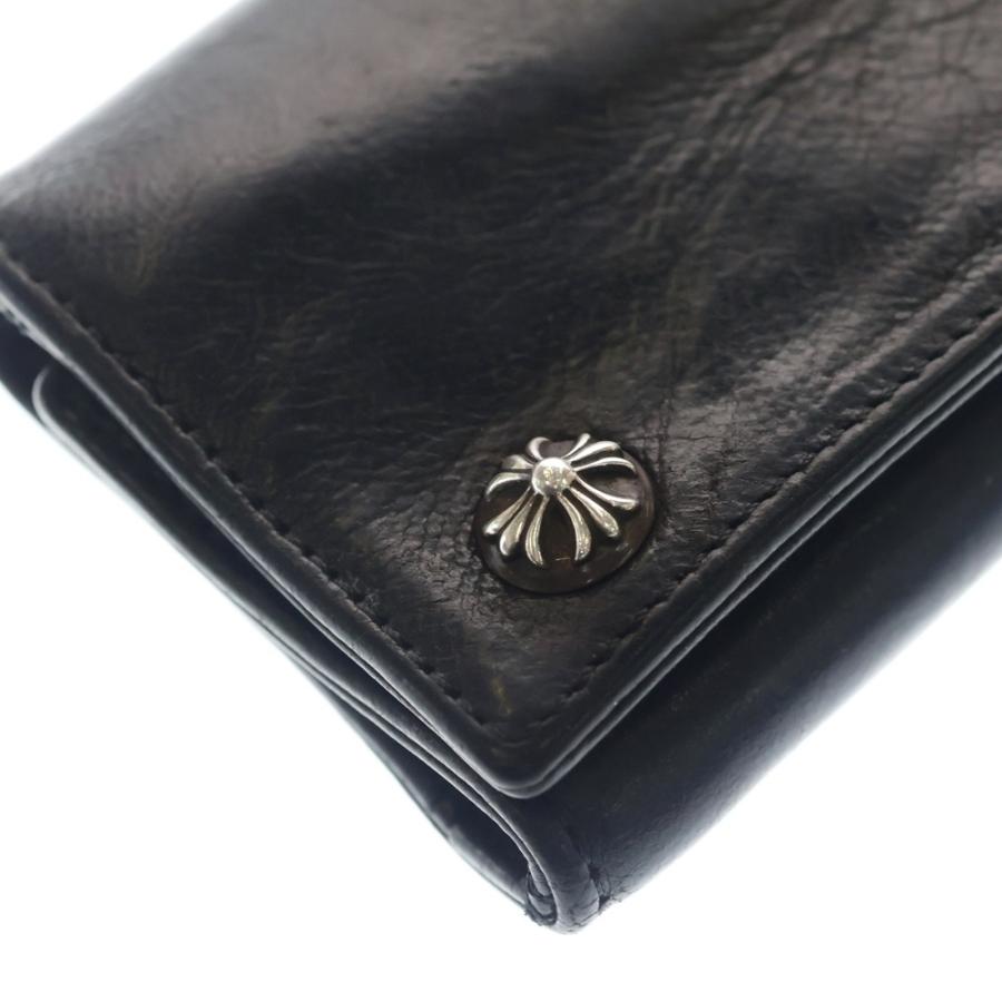 クロムハーツ 3FOLD　3フォールド クロスボールボタンレザーウォレット財布 CHROME HEARTS（クロムハーツ） 3FOLD 3フォールド クロスボールボタン