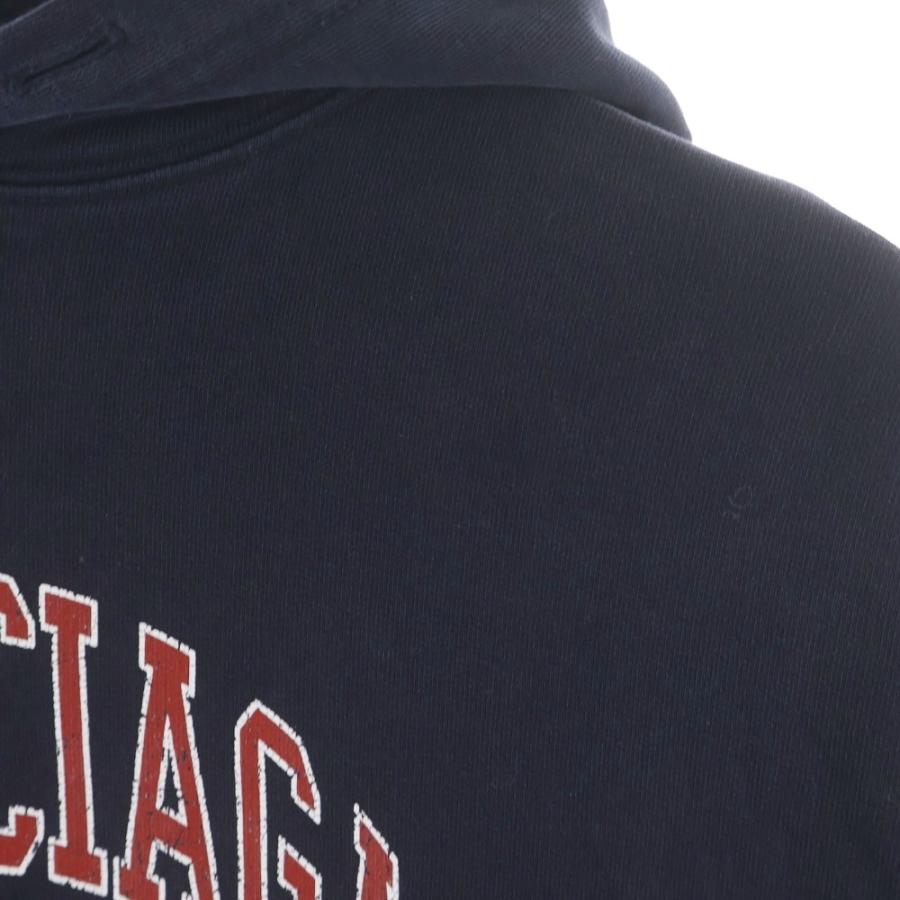 BALENCIAGA バレンシアガ 22SS College Wide Fit Hoodie フロントロゴスウェットフーディー ネイビー TLV90 BALENCIAGA（バレンシアガ） 22SS College Wide Fit Hoodie フロント