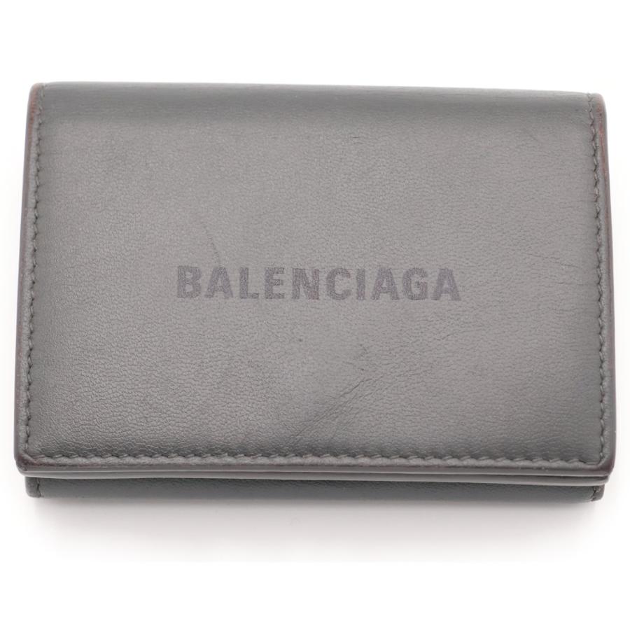 BALENCIAGA（バレンシアガ） CALF SKIN GRIS ACIER カーフスキン ロゴ