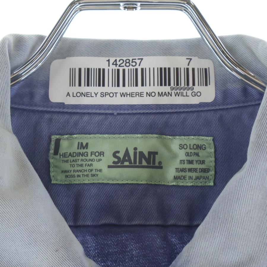 SAINT MICHAEL セントマイケル 26SS COTTON SHIRT ロゴ パッチ ダスト