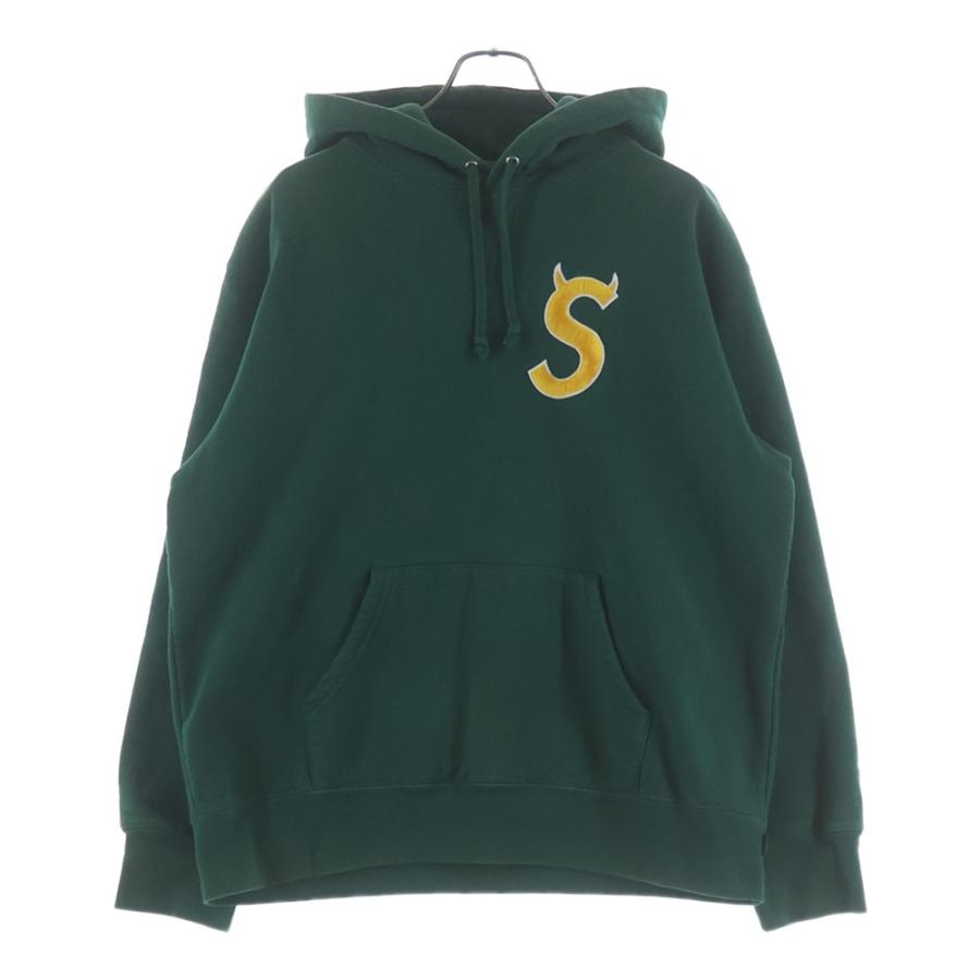 SUPREME シュプリーム 22AW S Logo Hooded Sweatshirt エンブロイダリーロゴ プルオーバーパーカー フーディ トレーナー グリーン Supreme（シュプリーム） 22AW S Logo Hooded Sweatshirt エンブロイ