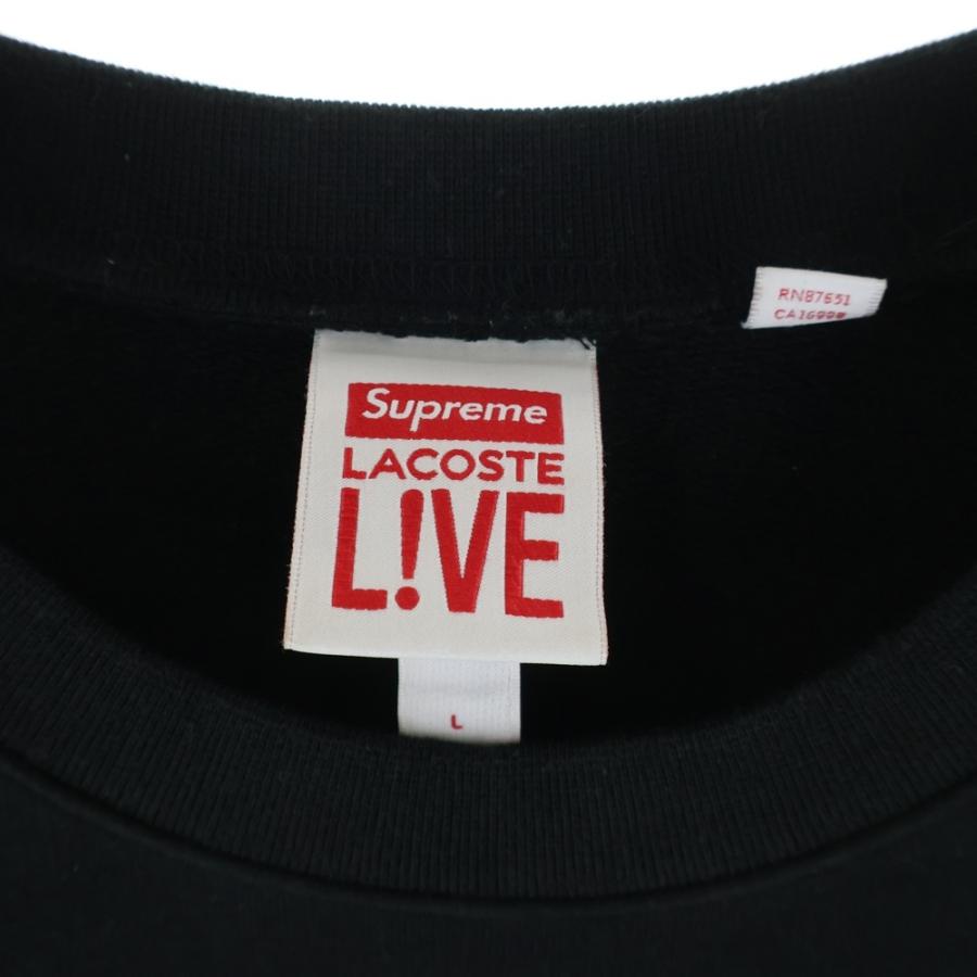 Supreme（シュプリーム） 19SS ×LACOSTE LOGO PRINT CREWNECK ロゴ