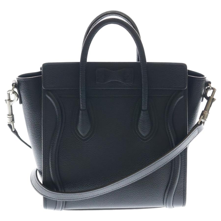 CELINE ラゲージ ナノ ブラック トートバッグ CELINE（セリーヌ） ラゲージナノレザーショッパーバッグ ブラック