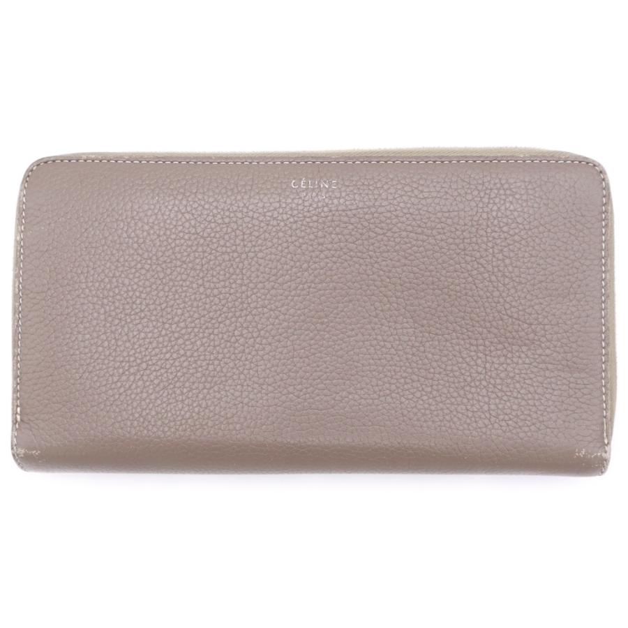 CELINE（セリーヌ） ラウンドジップ レザー ロングウォレット 長財布