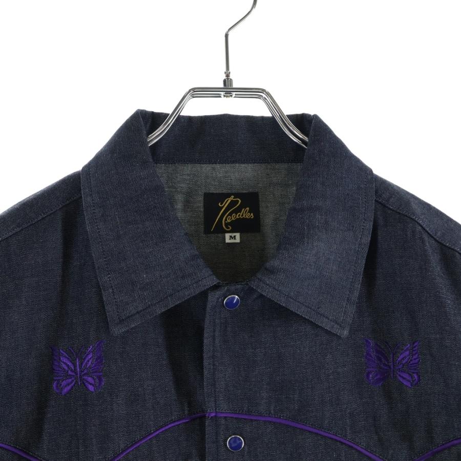 Needles（ニードルス） Piping Cowboy Jacket ロゴ刺繍デニムシャツ 