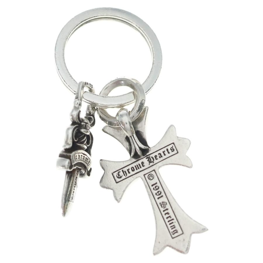 CHROME HEARTS キーリング レザー シルバー CHROME HEARTS（クロムハーツ） KEYRING SMALL CH CROSS スモールCH