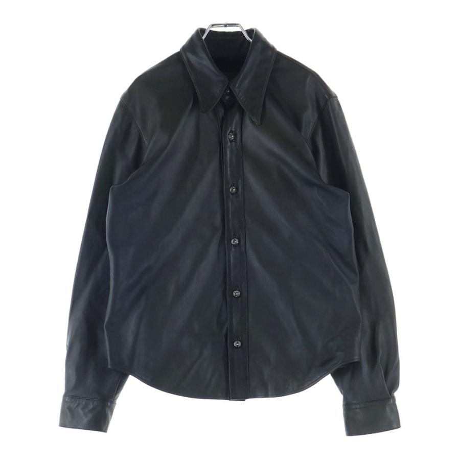 CHROME HEARTS（クロムハーツ） クロスボールボタン 長袖レザーシャツ