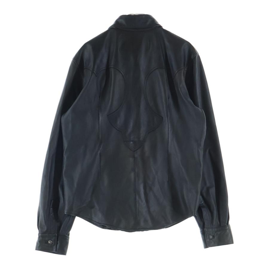 CHROME HEARTS（クロムハーツ） クロスボールボタン 長袖レザーシャツ