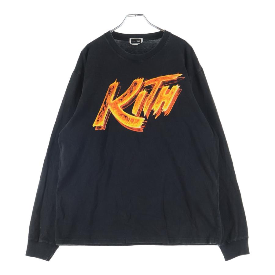 KITH 長袖カットソー ブラック/アイボリー KITH（キス） ×マーベル カプコン ストリートファイター クルーネック