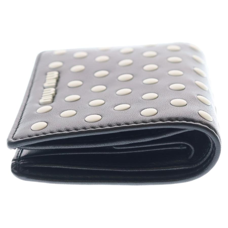 miumiu ミュウミュウ Polka Dot Studded Compact Wallet ポルカドット 