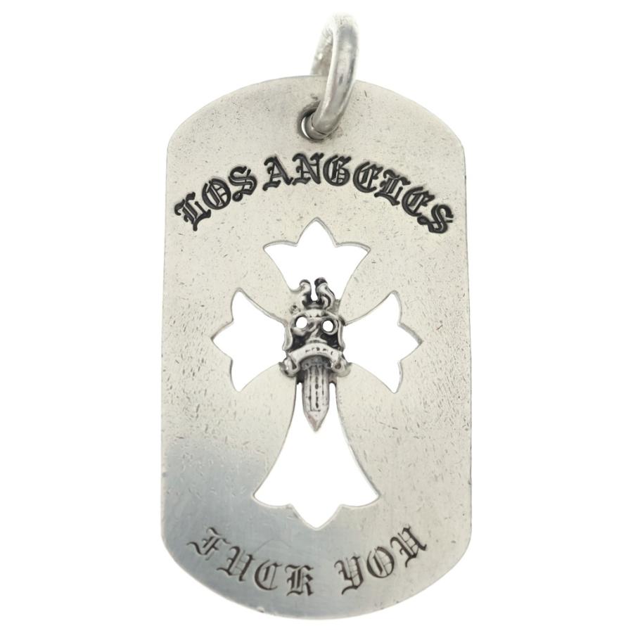 クロムハーツLT PENDANT-DTAG FUCKER L&T CROSS CHROME HEARTS（クロムハーツ） D TAG LRG CROSS DAGG LA FUCK YOU LA