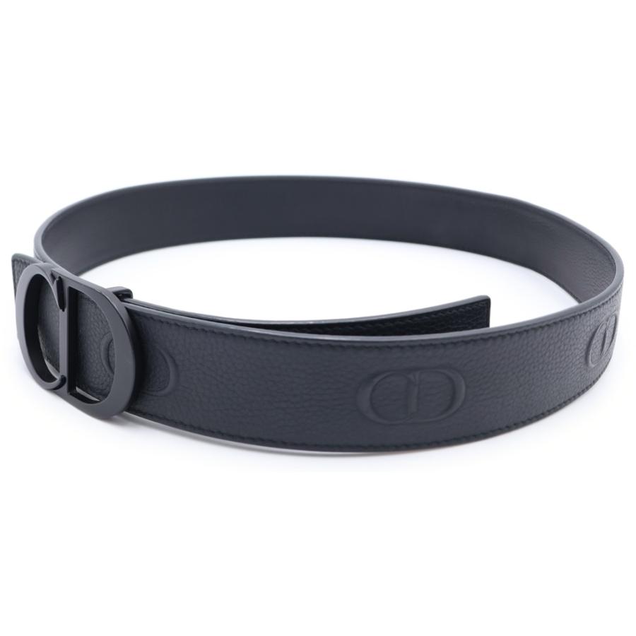 DIOR ディオール CD ICON CDバックル ルテニウムコーティング レザーベルト ブラック DIOR ディオール CD ICON CDバックル ルテニウムコーティング レザー