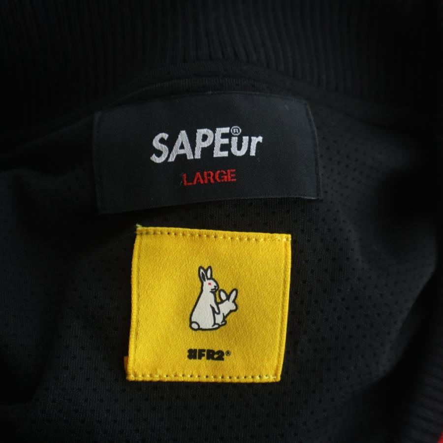 SAPEur サプール ×FR2 Jacket ロゴ刺繍 ボタンジャケット ブラック