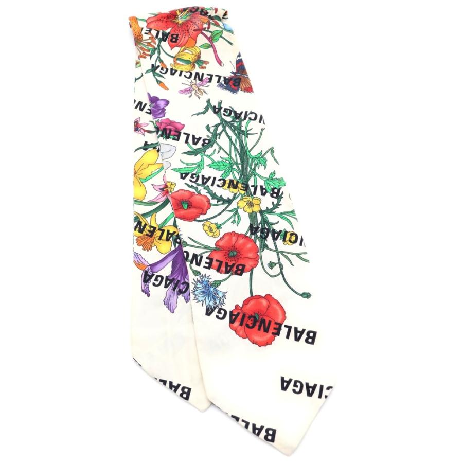 GUCCI（グッチ） The Hacker Flora Print Silk Neck Bow ×バレンシアガ