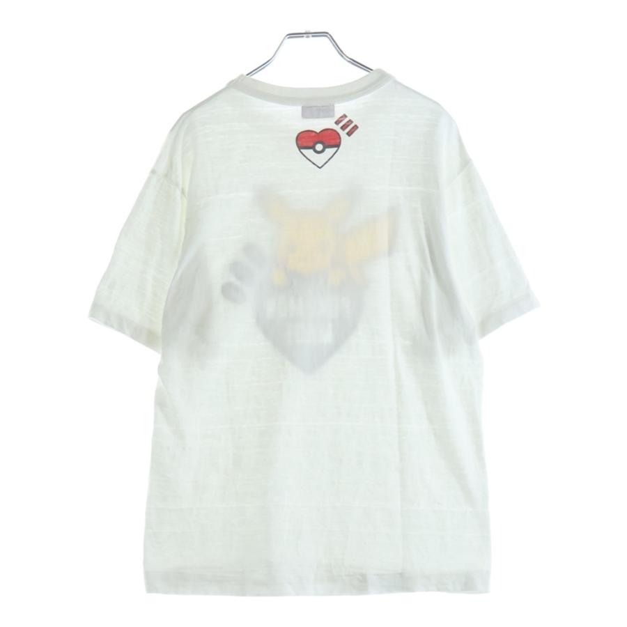 HUMAN MADE ヒューマンメイド ×POKEMON ポケモン ピカチュウフロントプリント クルーネック半袖Tシャツカットソー ホワイト H10612