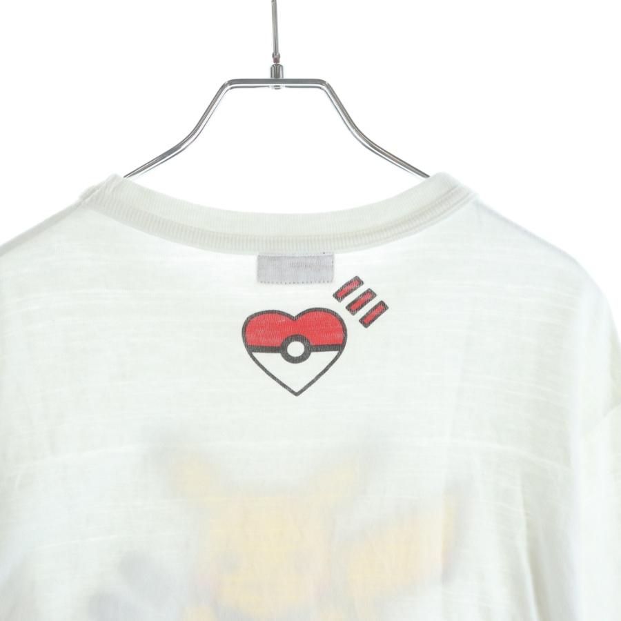 HUMAN MADE ヒューマンメイド ×POKEMON ポケモン ピカチュウフロントプリント クルーネック半袖Tシャツカットソー ホワイト H10612