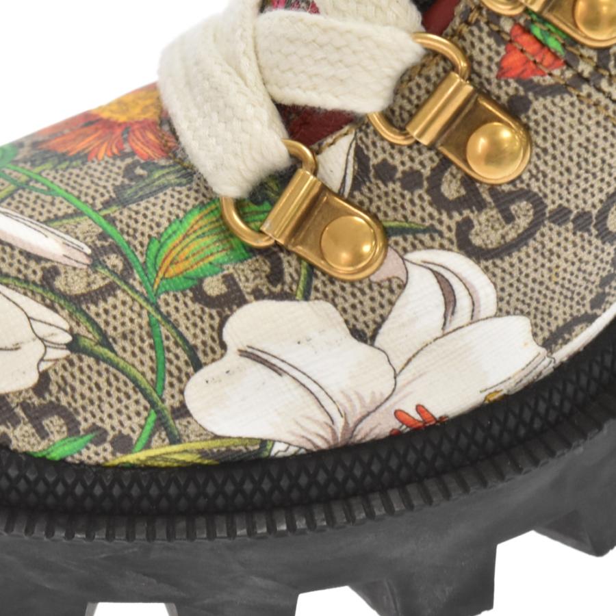 GUCCI グッチ GG柄 レースアップ フローラルプリント ショート GUCCI グッチ GG柄 レースアップ フローラルプリント ショート