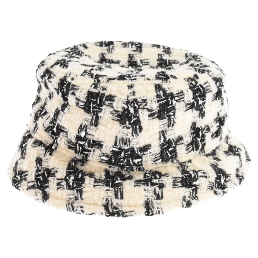 CHANEL シャネル Tweed Bucket Hat ツイード バケットハット ホワイト/ブラック｜shopbring｜02