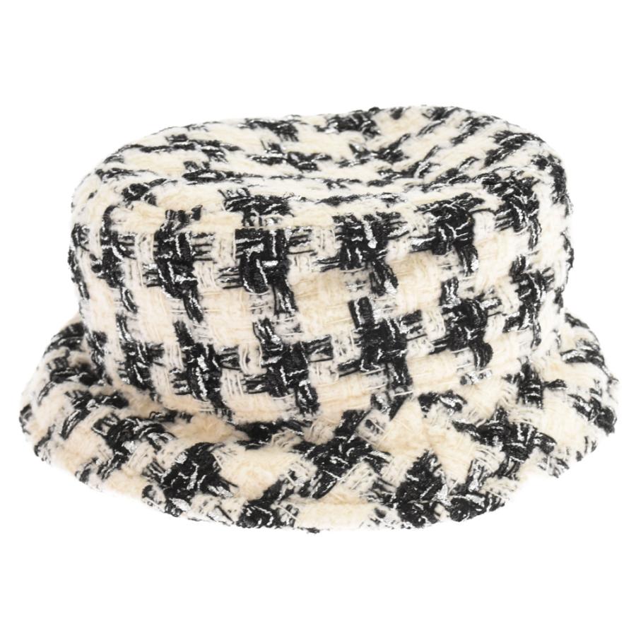 CHANEL シャネル Tweed Bucket Hat ツイード バケットハット ホワイト/ブラック｜shopbring｜04