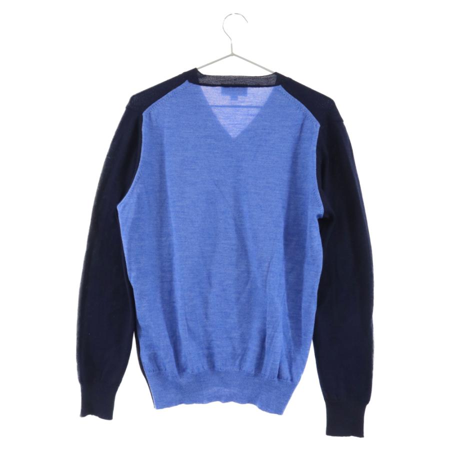 MAISON KITSUNE メゾンキツネ ワッペンVネックニットセーター MAISON KITSUNE メゾンキツネ ワッペンVネックニットセーター