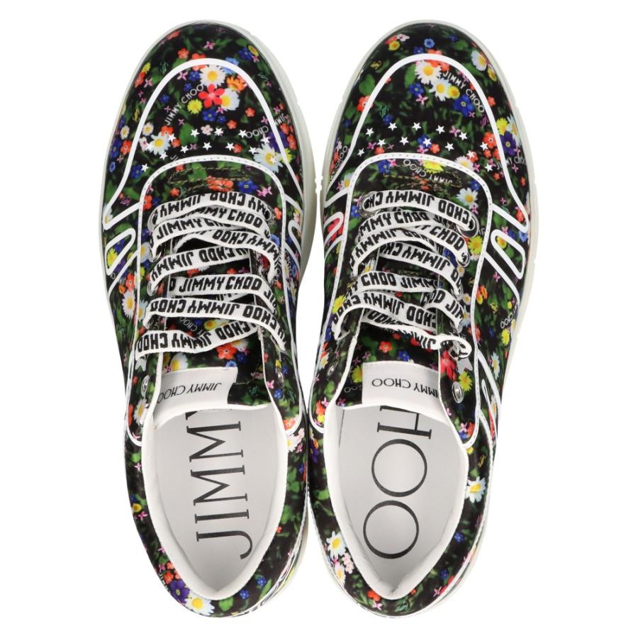 JIMMY CHOO ジミーチュウ フラワープリント レースアップ ローカット  