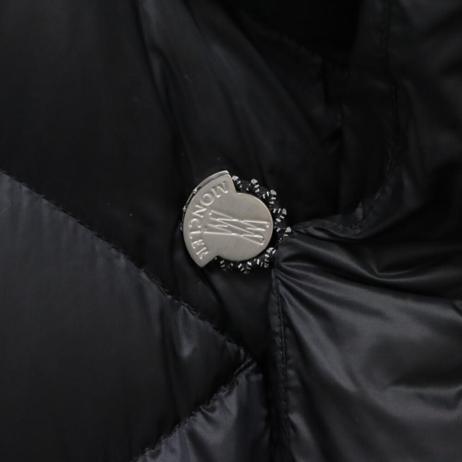 美品 モンクレール サングリア ブラック XS ショート丈 ロゴワッペン 00 MONCLER (モンクレール) スキーワッペン フルジップ ダウンジャケット