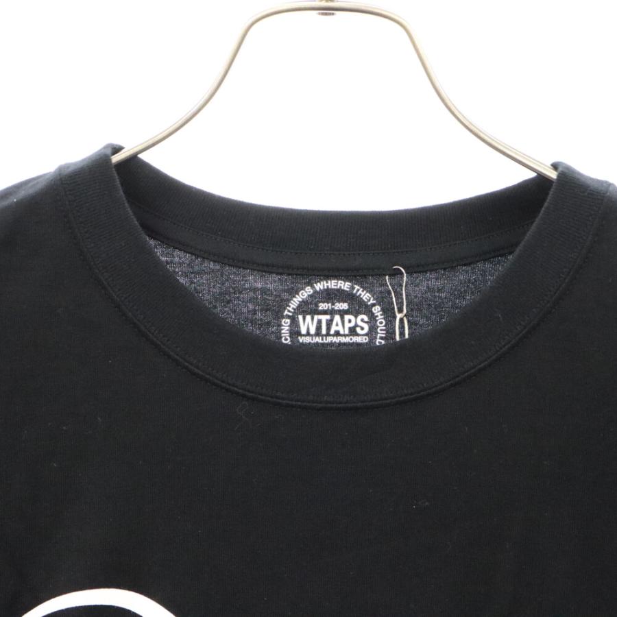 WTAPS ダブルタップス 15AW GPS Longsleeve T-Shirt フロントプリントロングスリーブ長袖Tシャツ クルーネックカットソー ブラック｜shopbring｜03