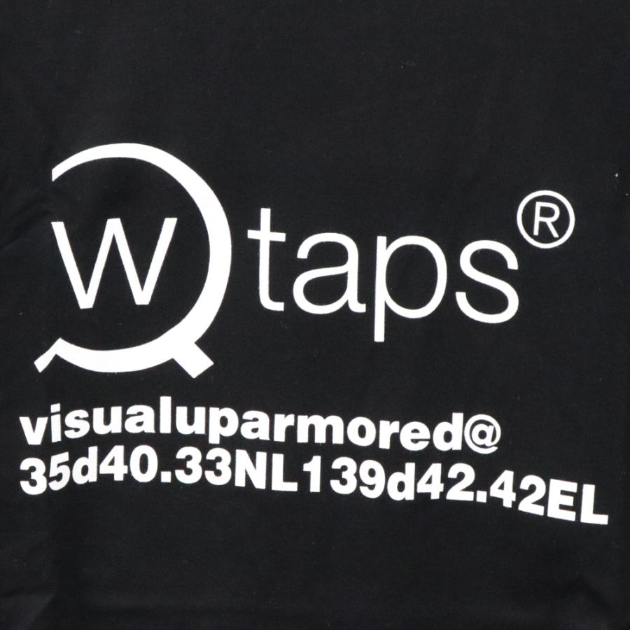 WTAPS ダブルタップス 15AW GPS Longsleeve T-Shirt フロントプリントロングスリーブ長袖Tシャツ クルーネックカットソー ブラック｜shopbring｜04