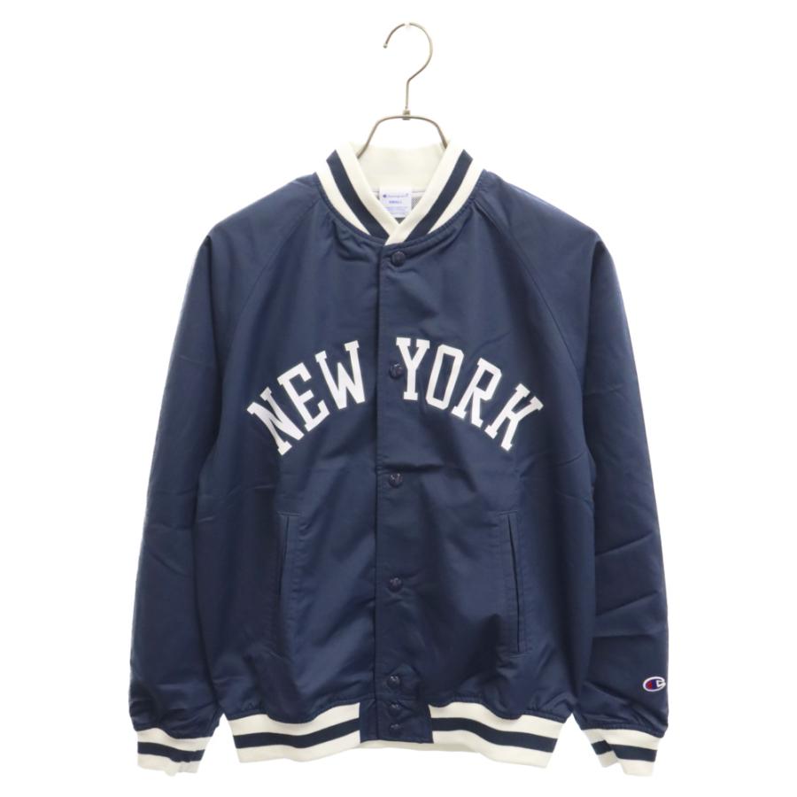 NYCロゴ スタジャン ネイビー Champion（チャンピオン） NEW YORK スタジャン ネイビー ベースボール