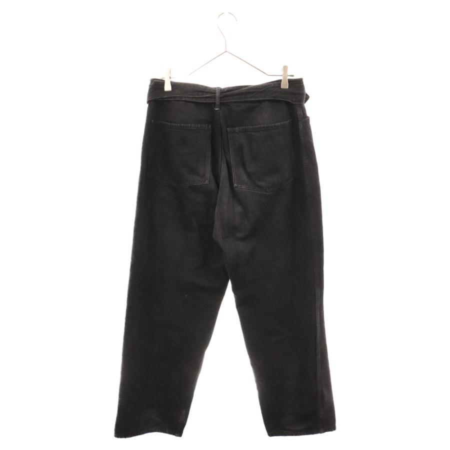 COMOLI コモリ 23SS デニム ベルテッドパンツ ベルト付き ウォッシュ  