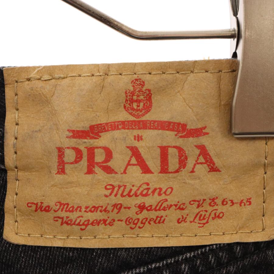 PRADA プラダ 23AW ブラック 5ポケット デニム パンツ 三角 PRADA プラダ 23AW ブラック 5ポケット デニム パンツ 三角