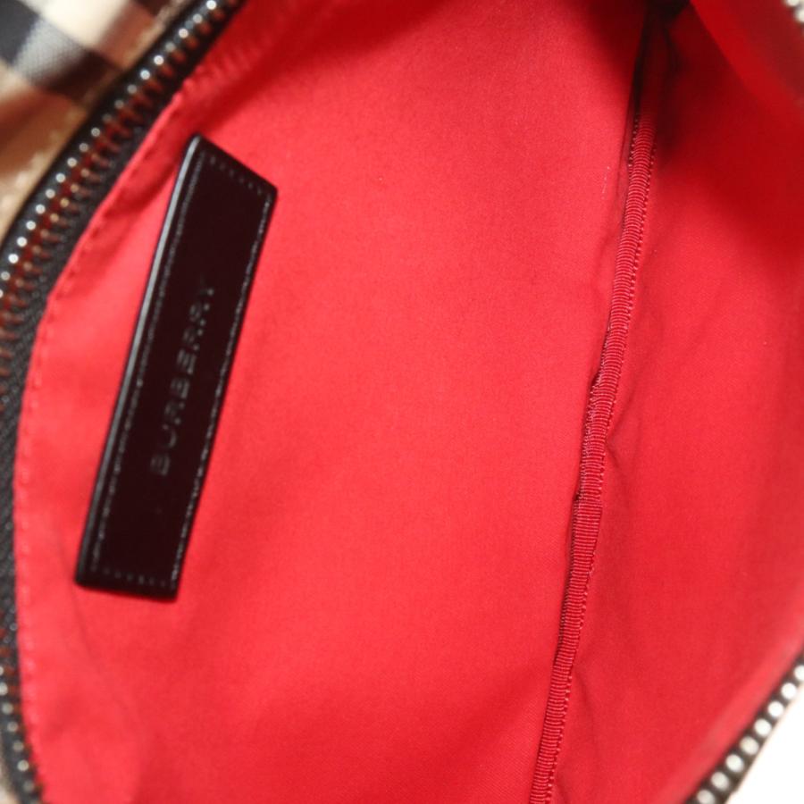 BURBERRY バーバリー MS HANDLE POUCH ヴィンテージノバチェック ポーチバッグ クラッチバッグ ブラウン ※一部汚れ有｜shopbring｜04