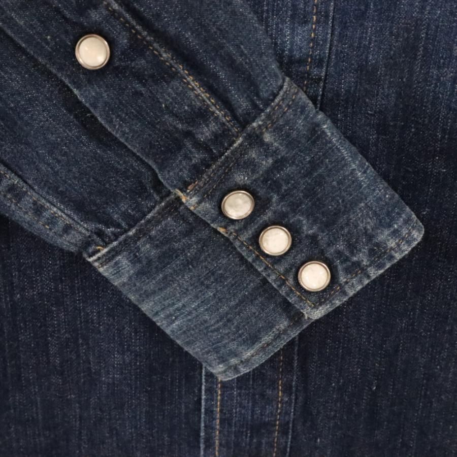 RRL ダブルアールエル アポロボタン付き 長袖デニムウェスタンシャツ 