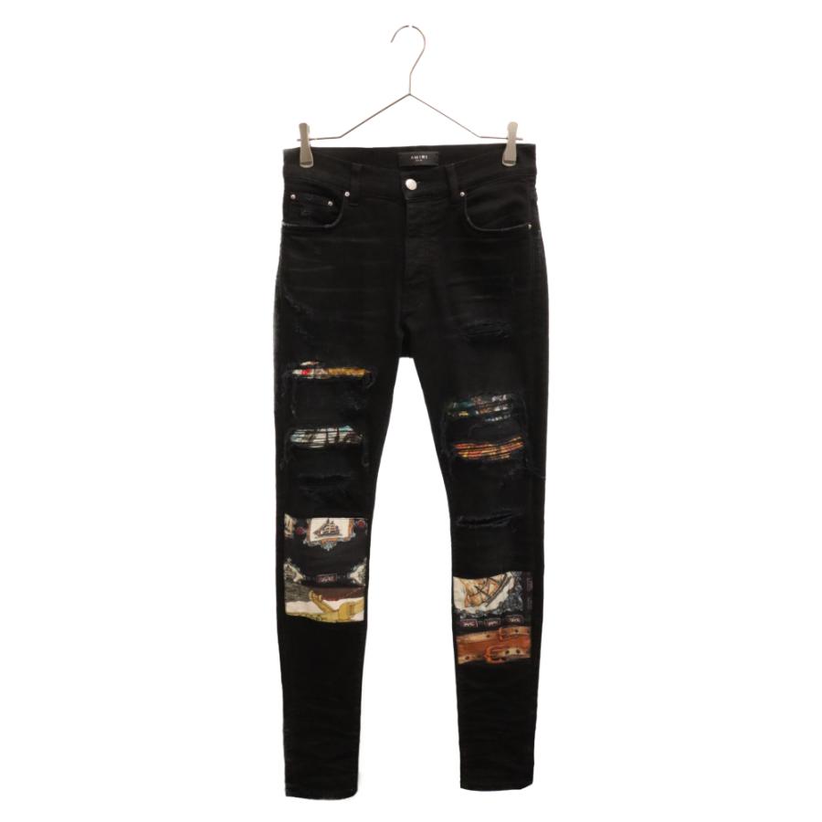 AMIRI アミリ Scarves Art Patch Jeans スカーフアートパッチ AMIRI アミリ Scarves Art Patch Jeans スカーフアートパッチ