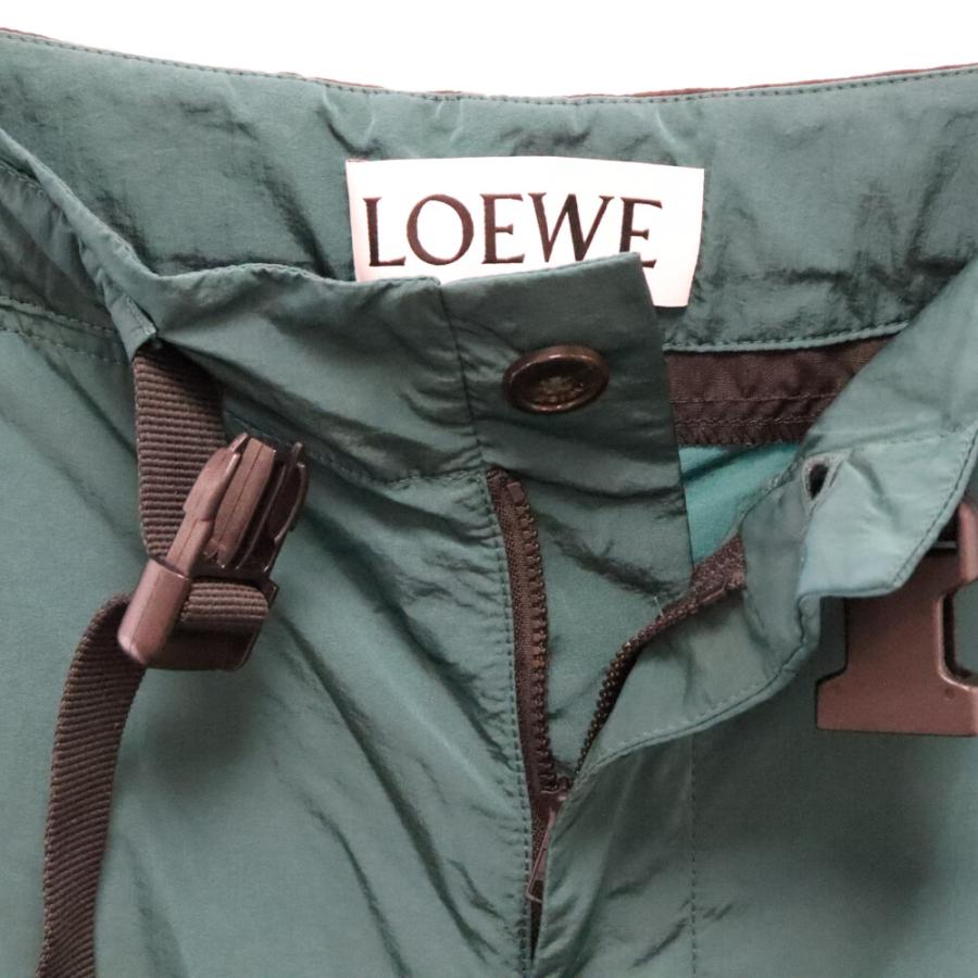 LOEWE ロエベ 22SS Drawstring Panel Trousers カラー切り替えワッペン 