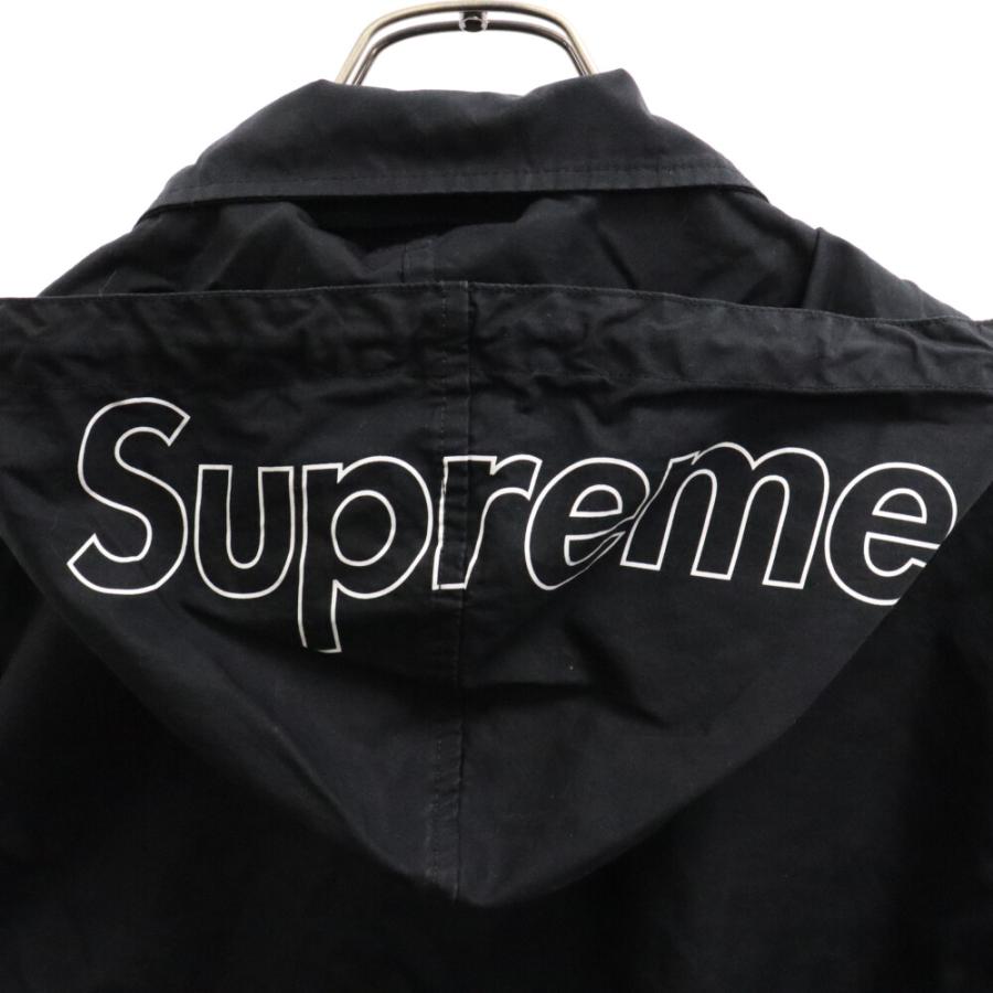 Supreme ブラック カバーオール フード付き