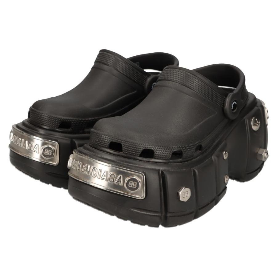 BALENCIAGA ブラック クロッグサンダル ディフェンダークロッグサンダル | BALENCIAGA
