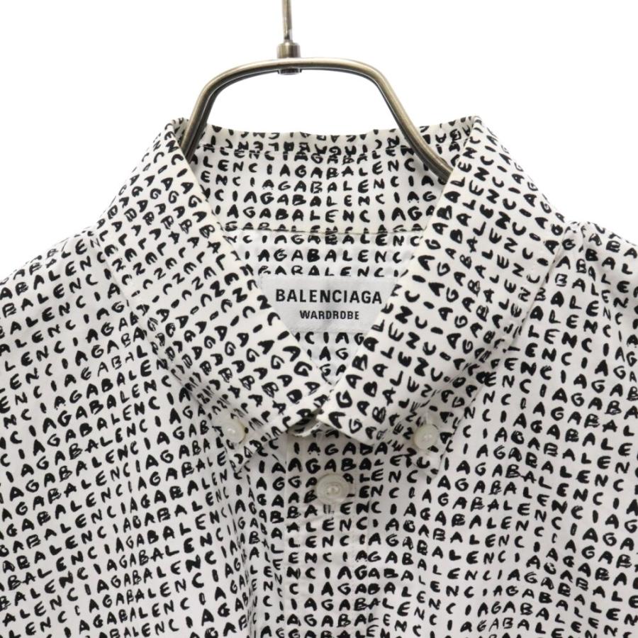 BALENCIAGA（バレンシアガ） ボタンダウン ロゴプリント長袖シャツ