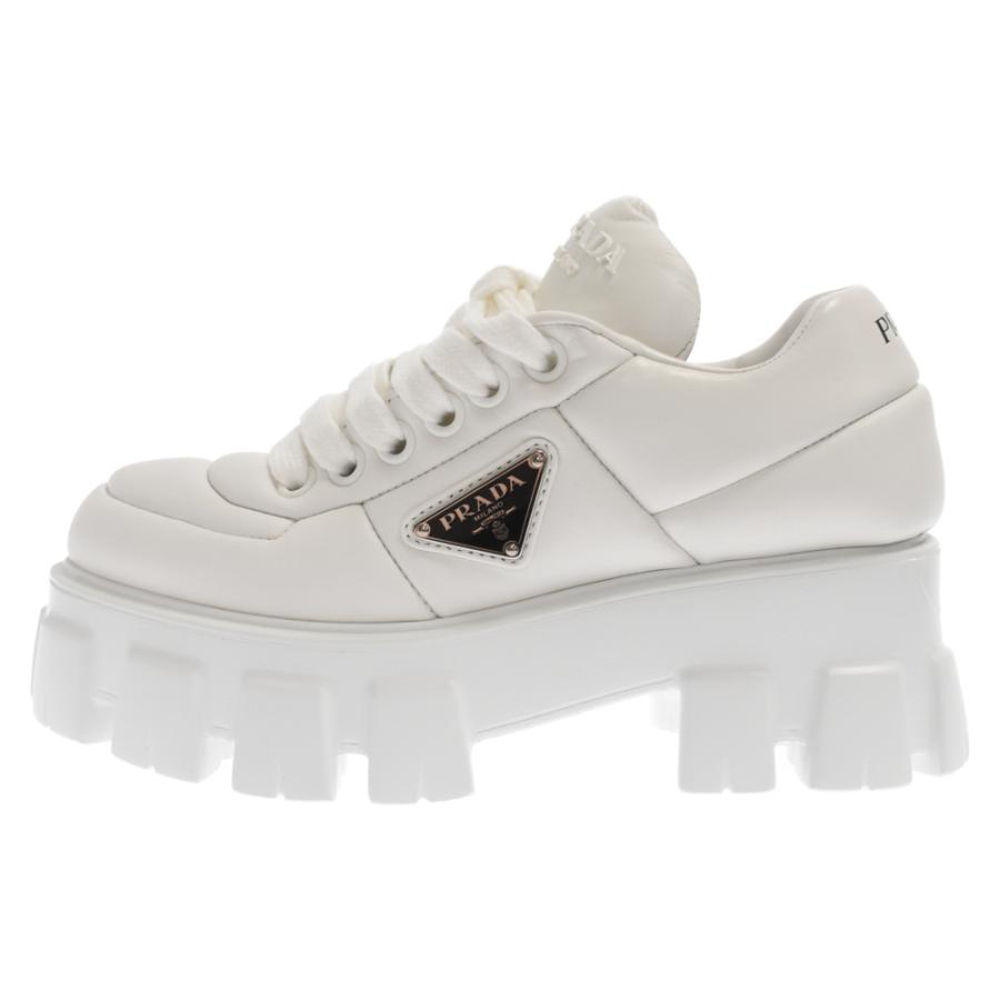 PRADA プラダ トライアングルロゴ付き パテッドナッパレザー 厚底 