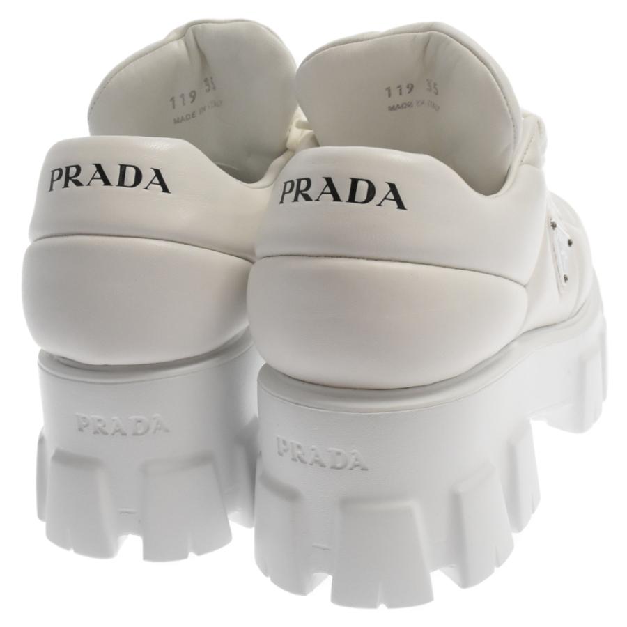 PRADA プラダ トライアングルロゴ付き パテッドナッパレザー 厚底 