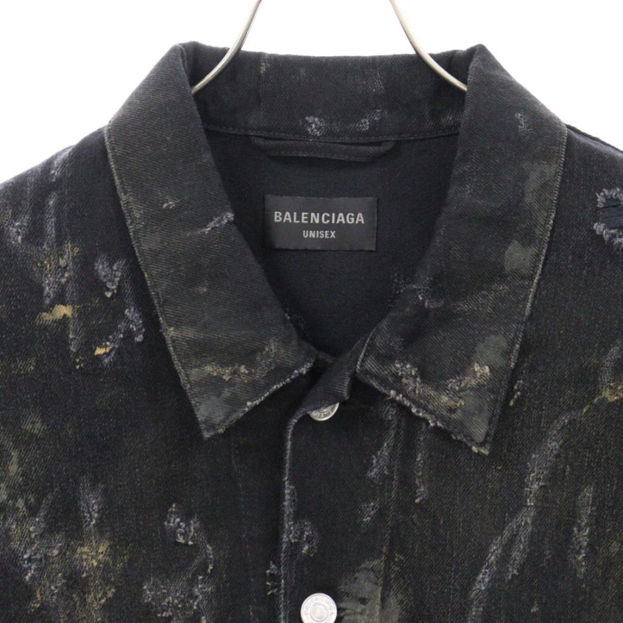 BALENCIAGA バレンシアガ 23SS SUPER DESTROYED DENIM JACKET BALENCIAGA バレンシアガ 23SS SUPER DESTROYED DENIM JACKET