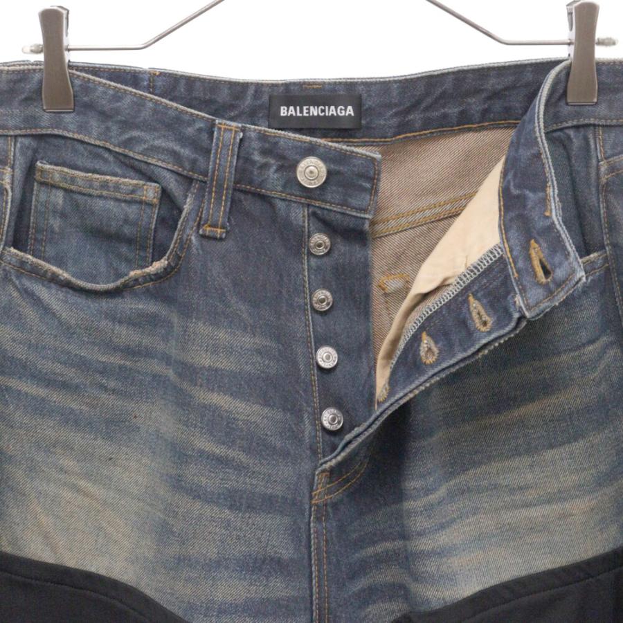 BALENCIAGA バレンシアガ パッチドストレートデニムパンツ BALENCIAGA バレンシアガ パッチドストレートデニムパンツ