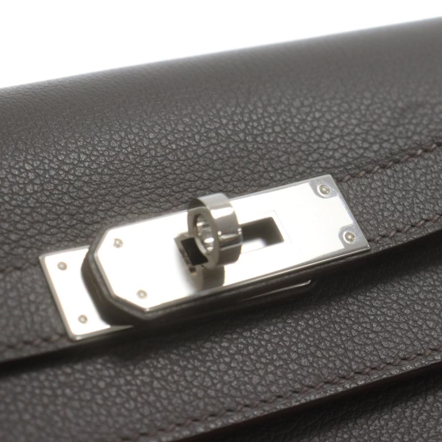 HERMES（エルメス） ケリーデペッシュ25 エベンヌ シルバー金具 レザー 