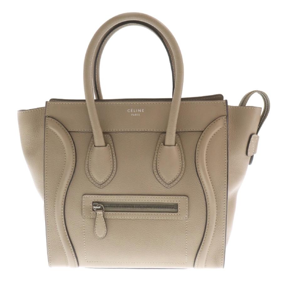 美品 CELINE セリーヌ ラゲージ マイクロ ベージュ ハンドバッグ 正規品 CELINE（セリーヌ） マイクロ ラゲージ ハンドバッグ ベージュ