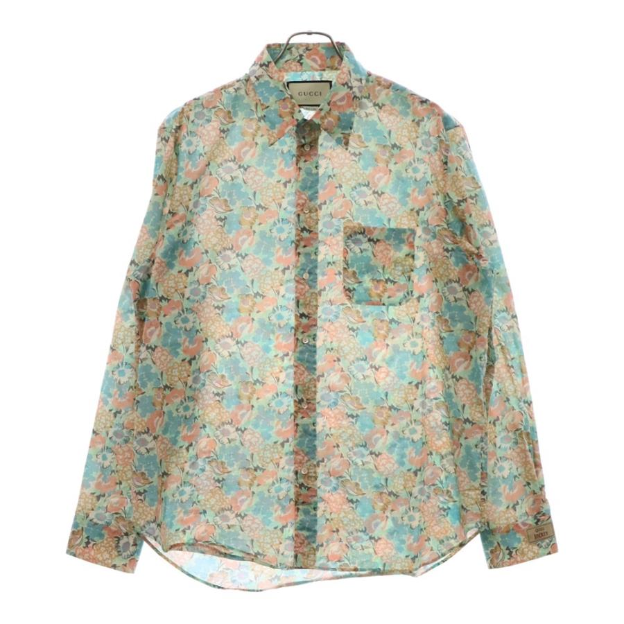 GUCCI グッチ ×LIBERTY リバティ フラワープリント 総柄長袖シャツ 