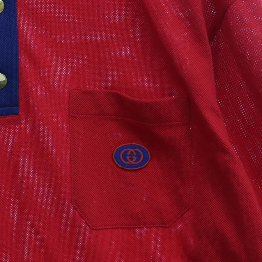GUCCI（グッチ） GG Short Sleeve Polo Shirt ロゴワッペン 金ボタン