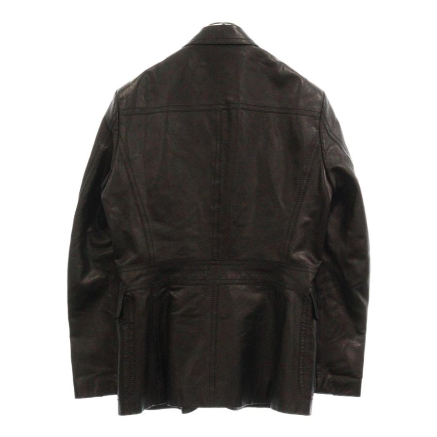 GUCCI グッチ TOM FORD期 レザー テーラードジャケット ブラック